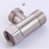Adaptateur en T de toilette G1/2 T-Valve 304 cuivre pour bain Bidet pulvérisateur douche pour connecter Angle Valve tuyau robinet salle de bain produit