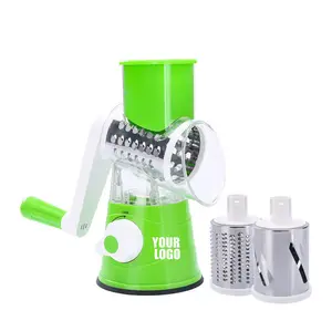 Fmkt006 Đa Mục Đích Nhà Bếp Của Nhãn Hiệu Thực Phẩm Rau Vắt Slicer Khoai Tây Pho Mát Vắt Tay Với Xử Lý Quay Bàn Trống Vắt