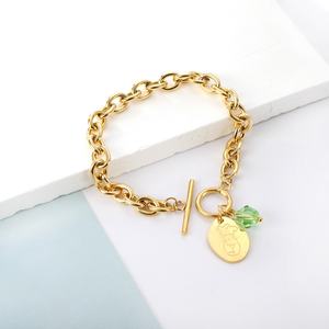 Kit para Hacer Pulseras de Acero Inoxidable con Baño de Oro de 18K y Dijes de Flores Lindas, Joyería de Moda, Pulseras y Brazaletes - Product Image 4