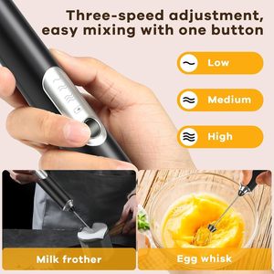 Mousseur à lait automatique USB en acier inoxydable, mélangeur à café, fouet électrique pour matcha, batteur à œufs M005 - Product Image 3