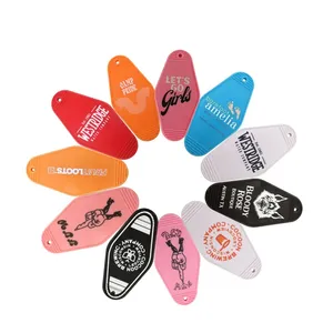 <b>Custom</b> Plastic <b>Custom</b> <b>Keychain</b> Promotional Rings Accessories Double Sided Retro Vintage Motel Hotel Room <b>Keychain</b> Tags - Product Image 1