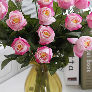 Flores artificiales de N-121, rosas rojas, rosas azules, rosas de seda de tacto Real para Arreglo, boda, fiesta, Día de San Valentín - Product Image 4