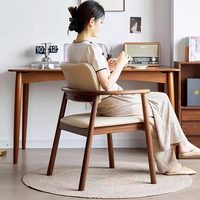 Nouvelles chaises de salle à manger en bois massif de style chinois, accoudoirs haut de gamme, design en bois naturel, finition noyer, mobilier doux pour la maison et le bureau