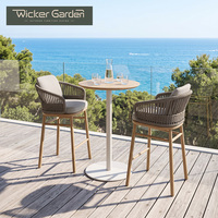 Tabourets de bar d'extérieur, chaises de restaurant, tabourets de comptoir en corde tressée, mobilier de café et d'hôtel, vente en gros, usine sur mesure