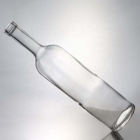 Bouteille de Tequila en Cristal Super Flint 500ml 700ml 750ml Ronde Personnalisée en Gros avec Bouchons