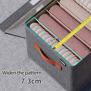 New Closet Organizers for Clothes Storage <b>Foldable</b> Storage <b>Boxes</b> with Lids Fabric Clothes Organizer with Handle - Product Image 4