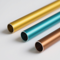Tuyaux ronds en aluminium rouge vert bleu or violet Tube creux en aluminium de couleur personnalisée