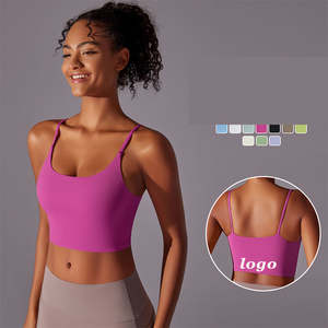 เสื้อชั้นในกีฬาสำหรับผู้หญิงแบบสปอร์ตบรา ไซส์ใหญ่ กันน้ำ สีพื้น ผ้าไนลอนสองด้าน ระบายอากาศดี คัพกึ่งตายตัว เหมาะสำหรับการฝึกซ้อม - Product Image 1