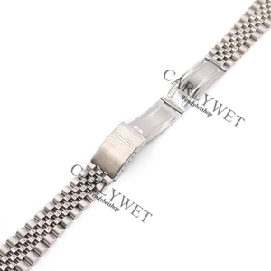 Bracelet de montre 20 mm pour Rolex Datejust 16234 16014 Série Vintage Acier 316L Argent <span class=keywords><strong>Jubilee</strong></span> Extrémités Courbées Creuses Maillons Solides à Vis - Product Image 5