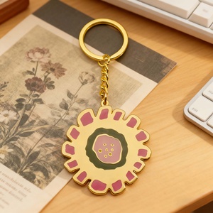 Porte-clés en métal émaillé souple ou dur, personnalisé avec logo, étanche, motif dessin animé, créatif et tendance, pour accessoires de voiture, vente en gros - Product Image 4
