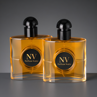 Flacon de parfum en verre de 25 ml, 50 ml, 90 ml, emballage de luxe avec boîte, logo personnalisé, flacon en verre vide, vente en gros, OEM, ODM, flacons de parfum