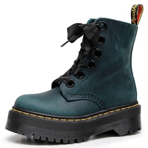 Bottes mi-mollet à plateforme pour femmes, grande taille, en cuir de vache véritable, chaussures épaisses pour femmes, <span class=keywords><strong>bottines</strong></span> mi-mollet style universitaire - Product Image 2