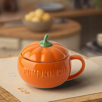 Nouveau Produit 2025 – Tasse à Café en Céramique Réutilisable Créative en Porcelaine Citrouille d'Halloween Personnalisée – Fabricant pour Cadeaux Promotionnels