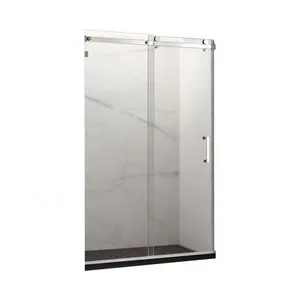 Foshan Fabricante Fábrica Feita 8/10mm Chuveiro De Vidro Frameless Moderna Caminhada Na Porta Deslizante De Banho