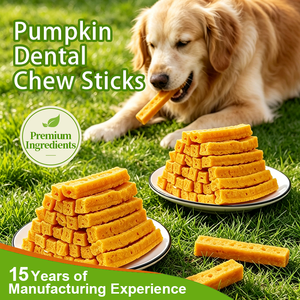 Bâtonnets à mâcher pour chiens en forme de citrouille, fournis directement par l'usine, friandises d'entraînement, nettoyage des dents, vitamines, <span class=keywords><strong>digestion</strong></span> <span class=keywords><strong>sensible</strong></span> - Product Image 1