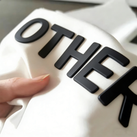 100pcs Autocollant thermocollant personnalisé Transfert de chaleur Logo 3D Vêtements Etiquette en silicone