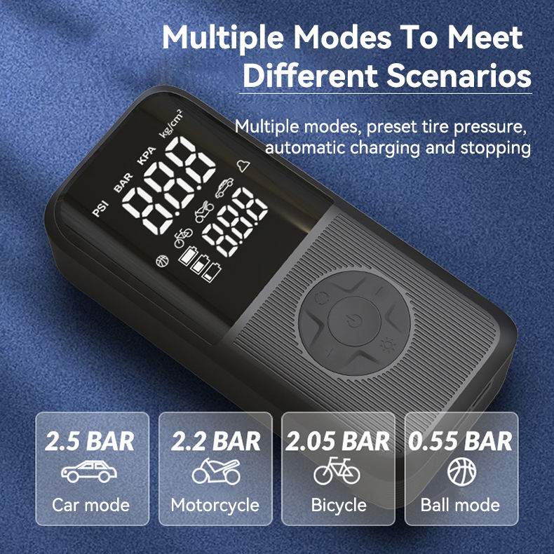 Pompa Elettrica Per Materasso Gonfiabile Compressore D'aria A Batteria 36V Portatile Digitale Per Ruote Auto Moto Bici Compressore Aria Portatile - Foto 7