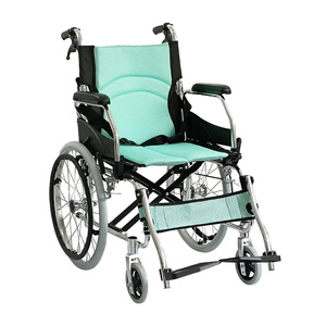 Silla de ruedas manual de aluminio portátil ligera plegable para Disbled - Product Image 1