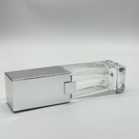 Pompe de traitement d'échelle en argent de haute qualité avec bouchon en argent pour bouteille en verre transparent transparent de 30ml 18mm