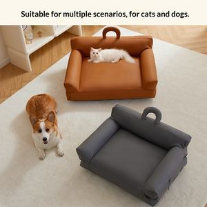 Kleine stevige huisdierenbank, honden- en kattenbed, waterdicht, krasbestendig, afneembaar, wasbaar, geschikt voor alle seizoenen. - Product Image 4