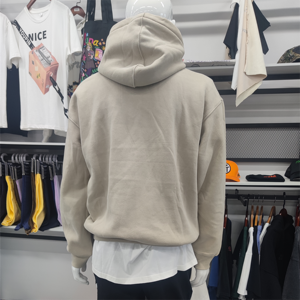 เสื้อฮู้ดผู้ชายโอเวอร์ไซส์สะพายไหล่ทรงหลวมโลโก้ออกแบบได้ตามต้องการ - Product Image 2