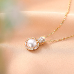 Collana con ciondolo rotondo per donna, gioielli semplici e alla moda, regalo per l'uso quotidiano - Product Image 2