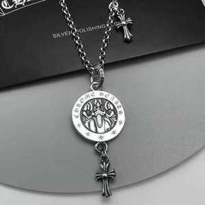 Collar Unisex <span class=keywords><strong>CH</strong></span> de Cobre con Colgante de Espada de Ángel Personalizado, Estilo Punk Retro Hip-Hop, a la Moda - Product Image 2