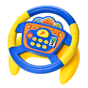 Simulasi plastik pendidikan dini, mainan roda kemudi anak laki-laki mobil mengemudi dasar berputar 360 derajat - Product Image 2
