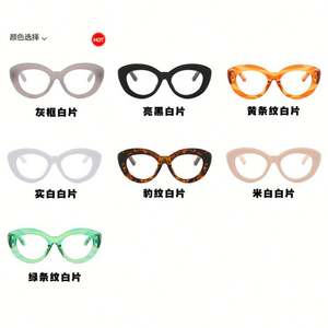 Gafas de Sol con Logotipo Personalizado, Vintage, Nuevas, para Hombre y Mujer, Lentes Transparentes, Montura de Ojo de Gato, Gafas de Computadora, Anti Luz Azul, para Mujer - Product Image 6