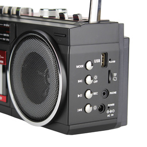 Retro Portable Cassette Recorder AM FM SW Radio BT <b>USB</b> TF Card Dual <b>Speakers</b> For Home Outdoor Travel Use Stereo Boombox - Product Image 6