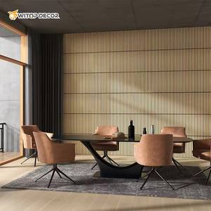 แผ่นผนังไม้อะคูสติกสำหรับกันเสียงสำหรับห้องนั่งเล่นห้องนอนโรงแรมอพาร์ตเมนต์โซลูชันการออกแบบตกแต่งภายใน - Product Image 1