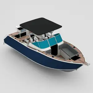 7.5m Yacht Luxury Aluminum Bowrider Speed Fishing Boat For Fishing Sale