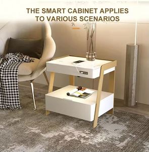 <span class=keywords><strong>Table</strong></span> de chevet intelligente moderne avec nouveau design Meubles de maison avec port de charge sans fil USB Type C Lit Chambre Petite <span class=keywords><strong>table</strong></span> d'appoint - Product Image 2