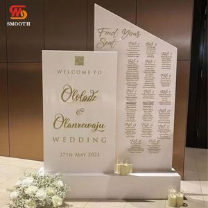 ฉากหลังอะคริลิคเรียบแบบกำหนดเองได้สำหรับงานแต่งงานและวันเกิดเวทีตกแต่งแบบถอดออกได้ต้อนรับมาใหม่ - Product Image 1