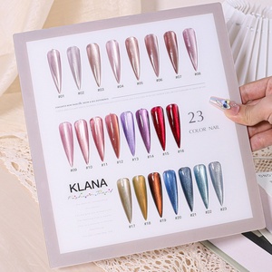 KLANA Cat Eye Gel <b>Nail</b> Art 23 Colors Gel <b>Nail</b> Polish Set Non Toxic Magnetic Uv <b>Nail</b> Polish Custom Supplies - Product Image 1
