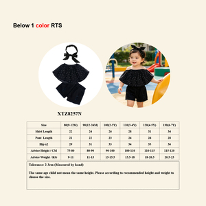 Abbigliamento all'ingrosso per bambine: Completo estivo 2 pezzi con top bianco a rose + pantaloncini in <span class=keywords><strong>jeans</strong></span>, vestito da festa per bambine, abbigliamento da spiaggia per bambini - Product Image 3