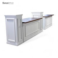 Comptoir de bar pliable en bois blanc portable, plateau en pin modulaire, mobilier pour mariage, événement, fête, restauration