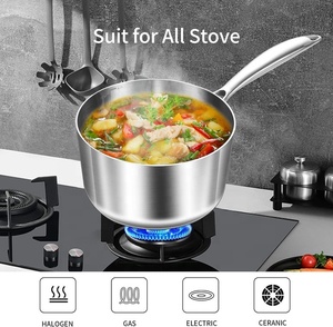 Casserole à induction en acier inoxydable à trois épaisseurs avec couvercle Casserole <span class=keywords><strong>du</strong></span> <span class=keywords><strong>chef</strong></span> et casserole PFOA-FREE ustensiles de cuisine - Product Image 5