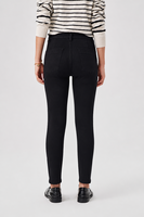Jean Skinny Noir Uni Extensible Taille Moyenne Coupe Slim Longueur Cheville pour Femme – Idéal Quotidien, Décontracté, Bureau – Personnalisation OEM ODM