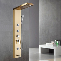 SANIPRO, fabricant de premier plan, ensemble de douches multifonctions avec jets de massage et pluie, panneau de douche en acier inoxydable 304 pour salle de bain