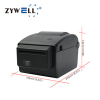 Venta Directa de Fábrica, Impresora de Etiquetas Térmicas ZYWELL de 3 Pulgadas con Cortador Automático, 203dpi, USB, RS232, LAN, Wifi, Impresora de Códigos de Barras