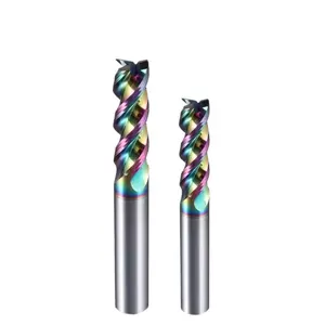 Hrc55/65 Colorful Coated End Mill Carbide Compressopm End Mill Cnc Router Tool Bit