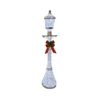 Lampe de poteau décorative de 72 pouces (120 L) pour l'extérieur, motif de décoration de fête de Noël en plein air