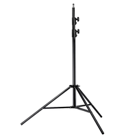 Trépied métallique réglable de 1,6 m avec support universel pour téléphone, trépied portable pliable pour téléphone portable pour éclairage annulaire de selfie en direct