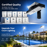 Reflector LED Profesional para Canchas Deportivas Serie MFL-G-F, 160lm/W, Alta Uniformidad, Iluminación para Clubes de Tenis, IP66 Impermeable