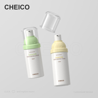 Flacon pompe sans air rond pour crème visage, lotion, crème contour des yeux, rechargeable, anti-fuite, contenant cosmétique, impression sérigraphique personnalisée