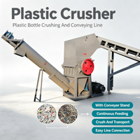 Broyeur de grande capacité pour bouteilles PET, films PP, PE, PVC et plastiques, avec protection contre les surcharges, pour ligne de lavage PET