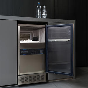 Naixer Bac de rangement en <span class=keywords><strong>acier</strong></span> inoxydable 30LBS Machine à glaçons Petite échelle commerciale 30 kg 50 kilos Machine à glace - Product Image 3