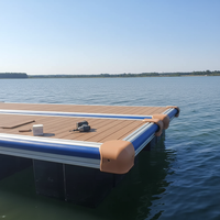 Plateforme de fête flottante avec base en aluminium, maison flottante, villa aquatique de luxe