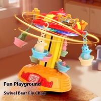 Zhiqu jouets mignon rotatif ascenseur Machine musique lumière Simulation électrique universel carrousel parc d'attractions jouet fait éducatif